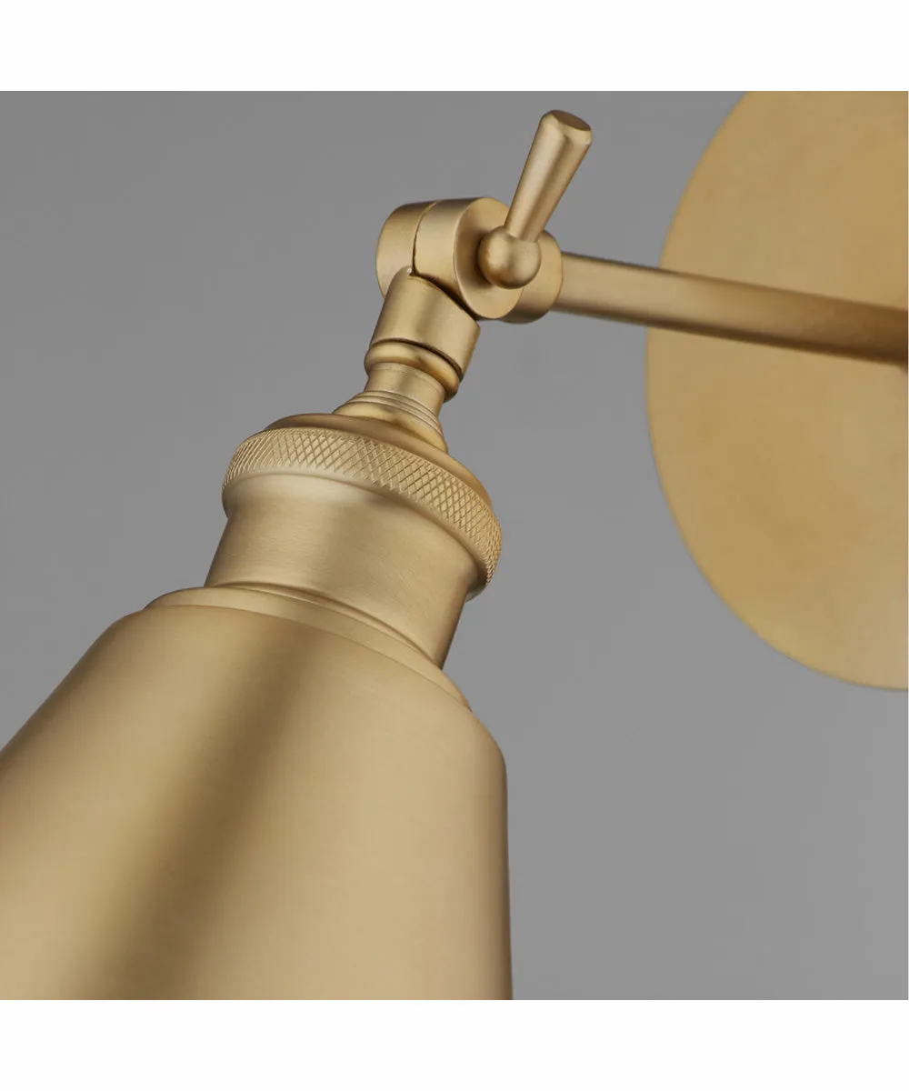 1-light Wall Mount Light Fixture Aged Brass