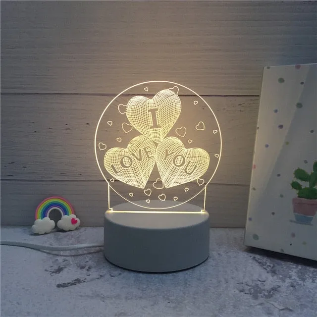 3D Creative Night LED Lamp