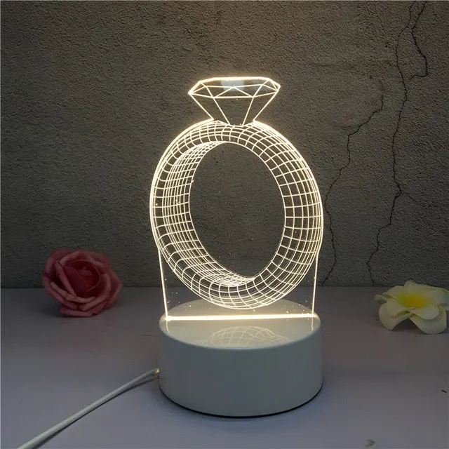 3D Creative Night LED Lamp