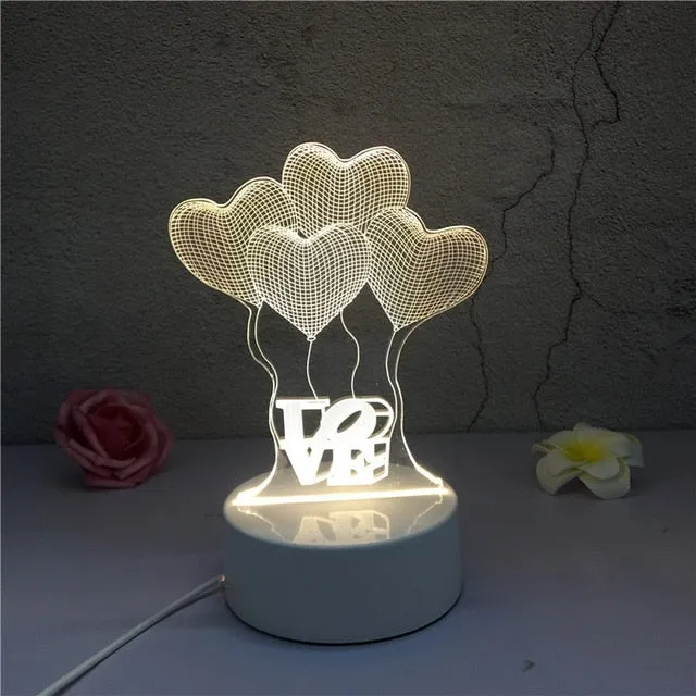 3D Creative Night LED Lamp