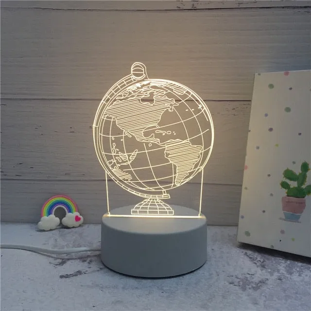 3D Creative Night LED Lamp