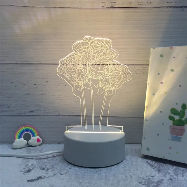 3D Creative Night LED Lamp