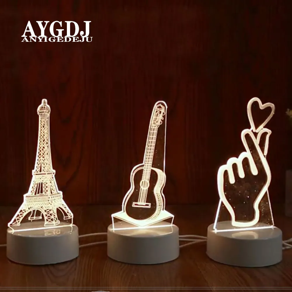 3D Creative Night LED Lamp