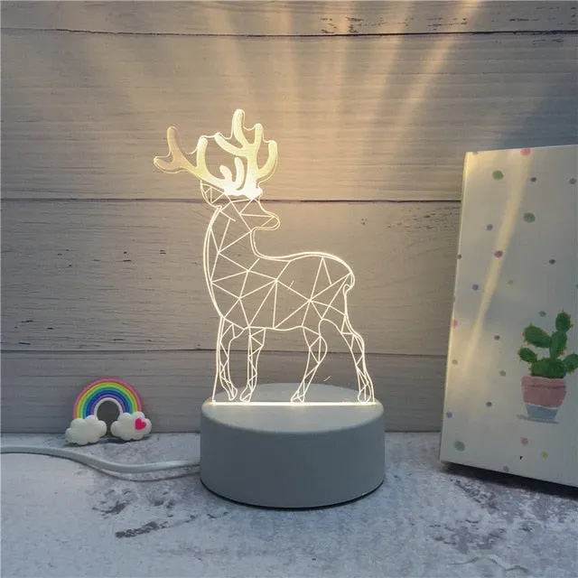 3D Creative Night LED Lamp