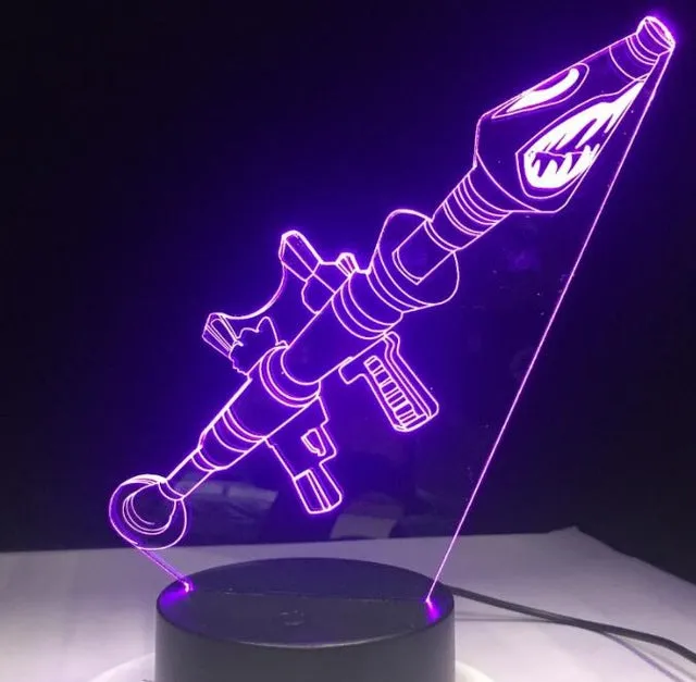 3D LED 7 Colors Touch Lamp