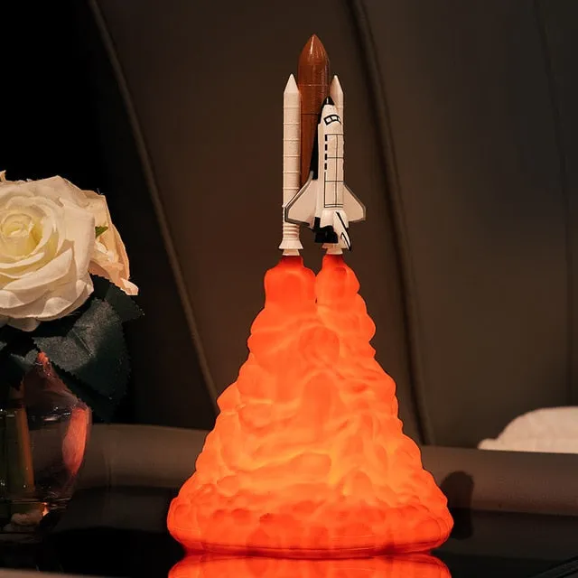 3D Print Space Lovers Rocket Lamp