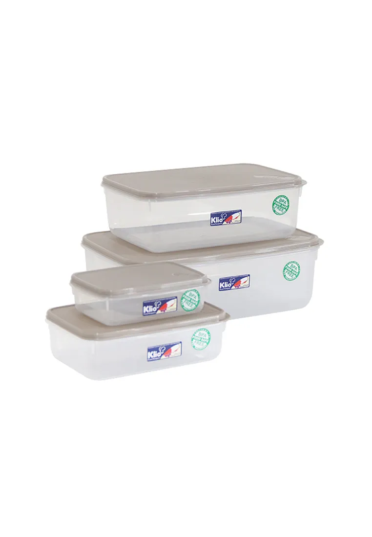 4 Pcs. Stackable Rectangle Series Set Food Keeper