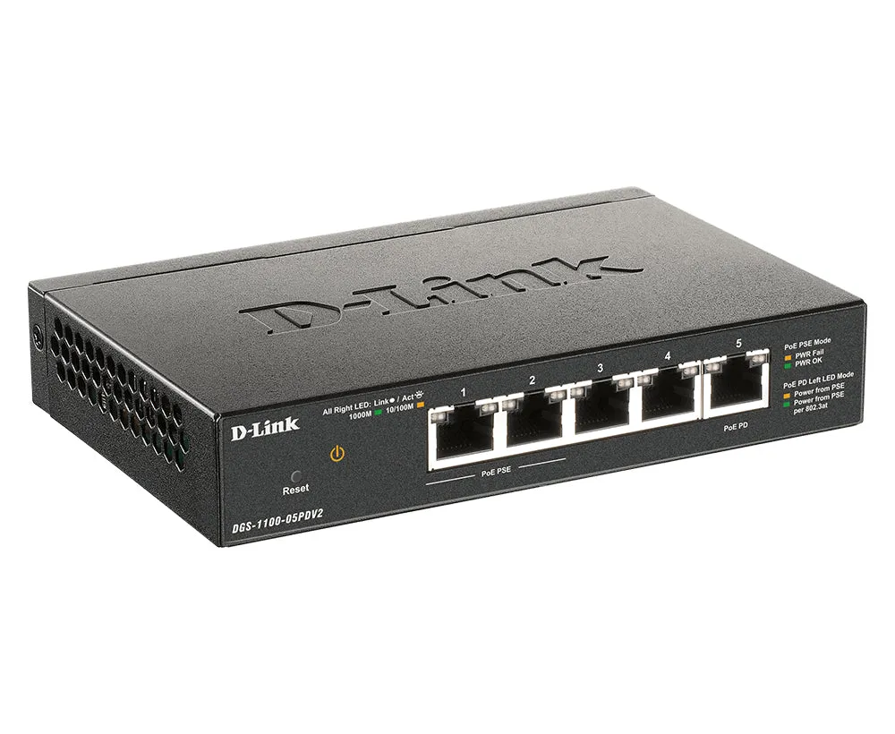 5-Port Gigabit Poe Smart Managed Switch With 1 Pd Port