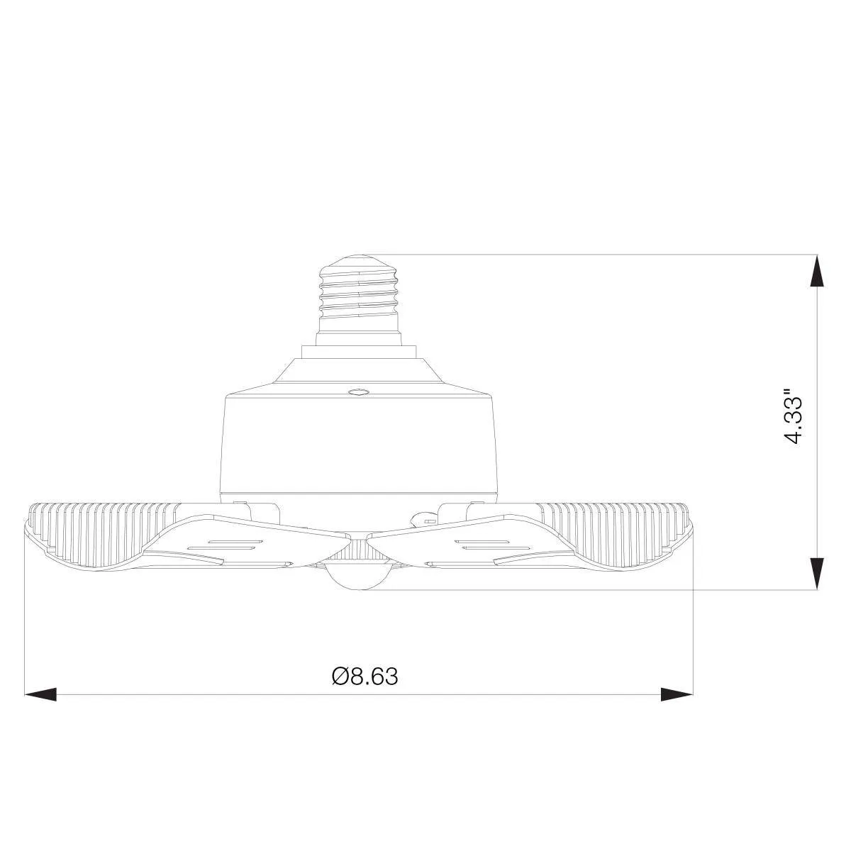 60 Watt LED Motion Sensor Utility Light 4000K