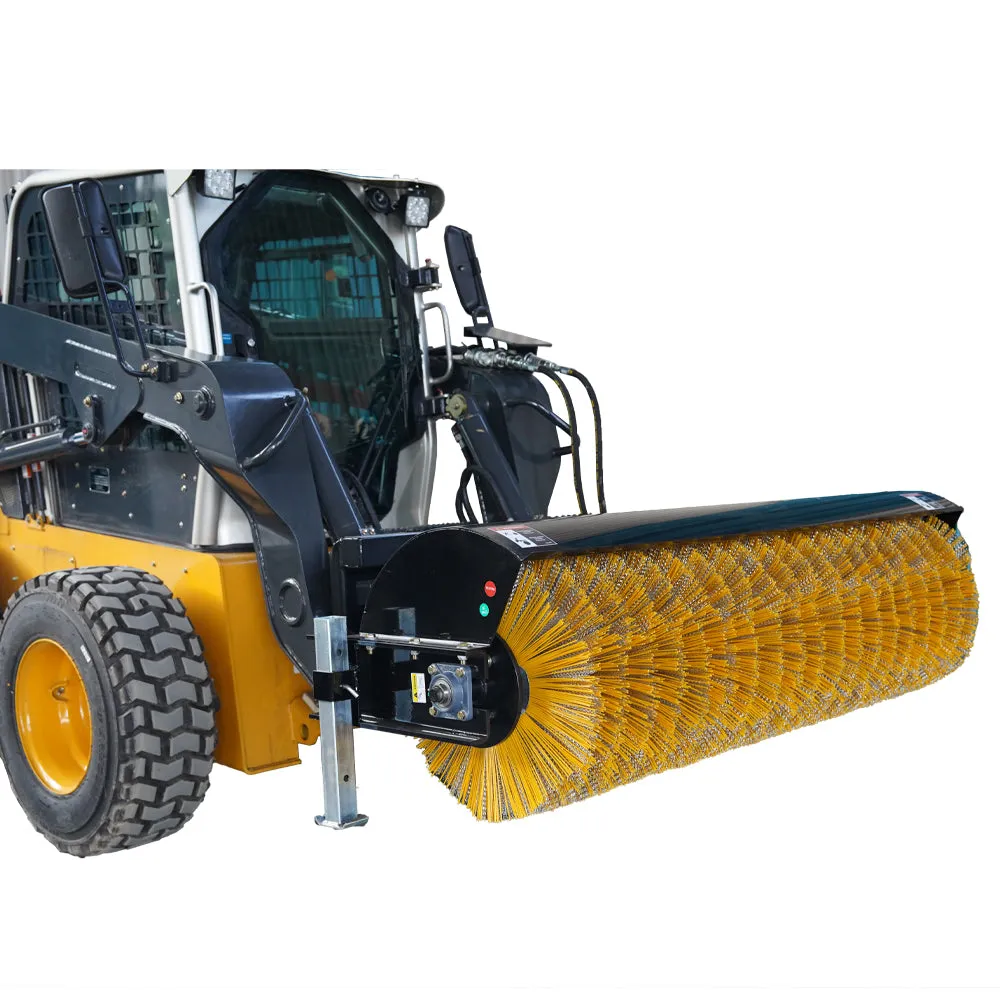 72" Skid Steer Hydraulic Rotary Angle Broom Sweeper