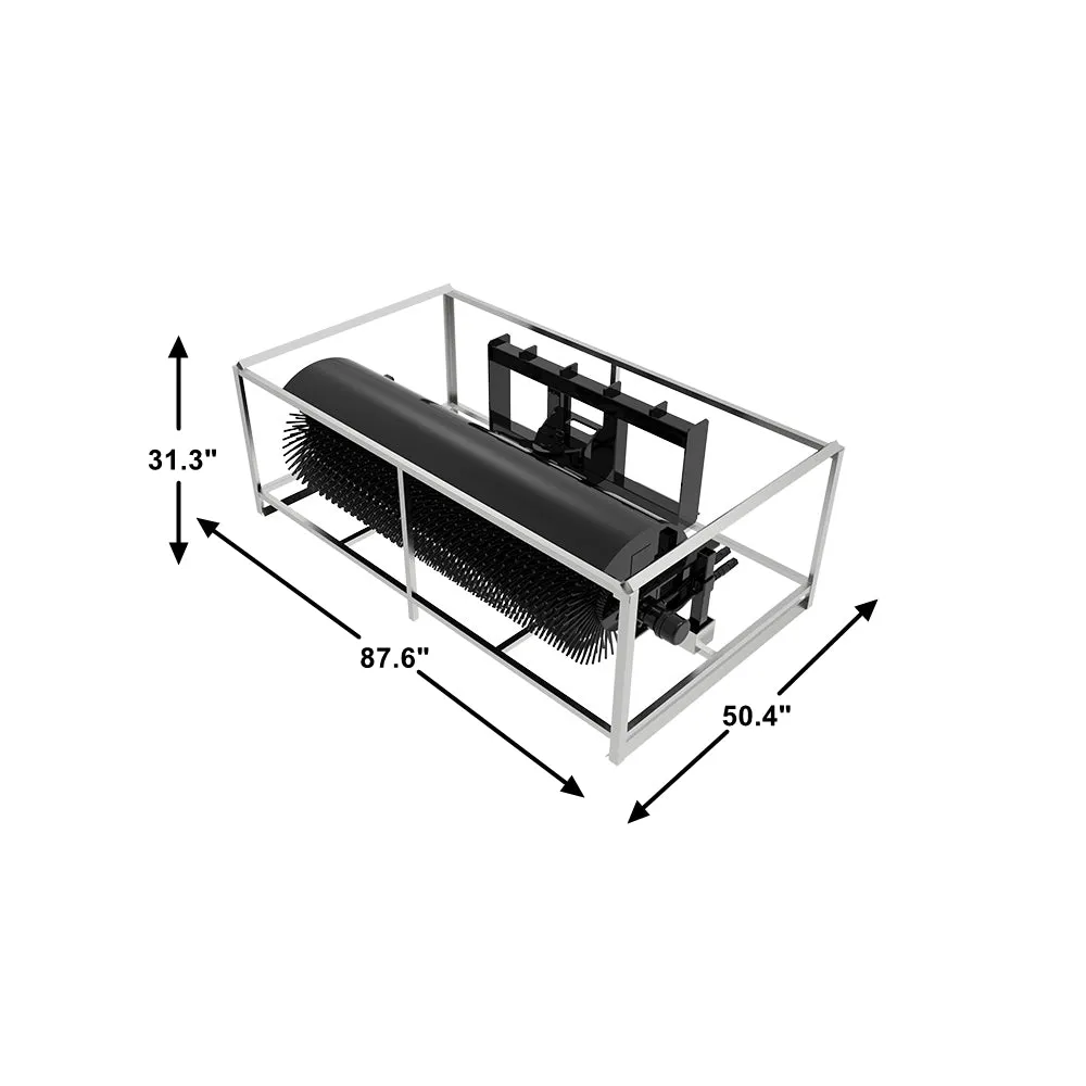 72" Skid Steer Hydraulic Rotary Angle Broom Sweeper