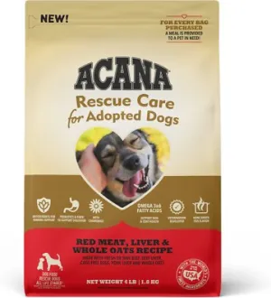 ACANA Rescue Care for Adopted Dogs Red Meat & Oats Dry Dog Food