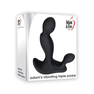 Adam & Eve - Adam's Vibrating Triple Probe Prostate Massager(Black)