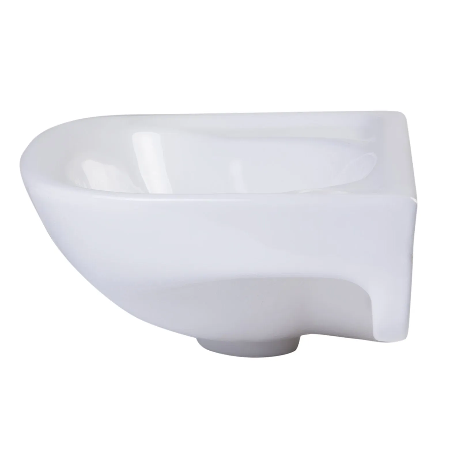 ALFI Brand AB102 Small White Wall Mounted Porcelain Bathroom Sink Basin