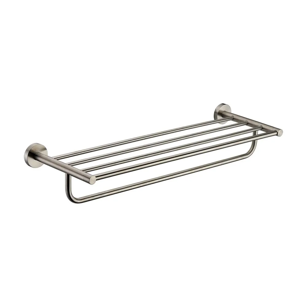 ALFI Brand AB9538-BN Brushed Nickel 26 inch Towel Bar & Shelf Bathroom Accessory