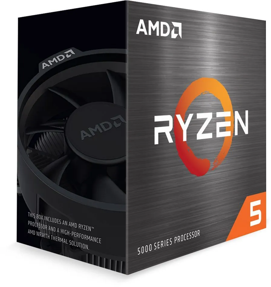 AMD Ryzen 5 5600X CPU with Wraith Stealth Cooler, AM4, 3.7GHz (4.6 Turbo), 6-Core, 65W, 35MB Cache, 7nm, 5th Gen, No Graphics