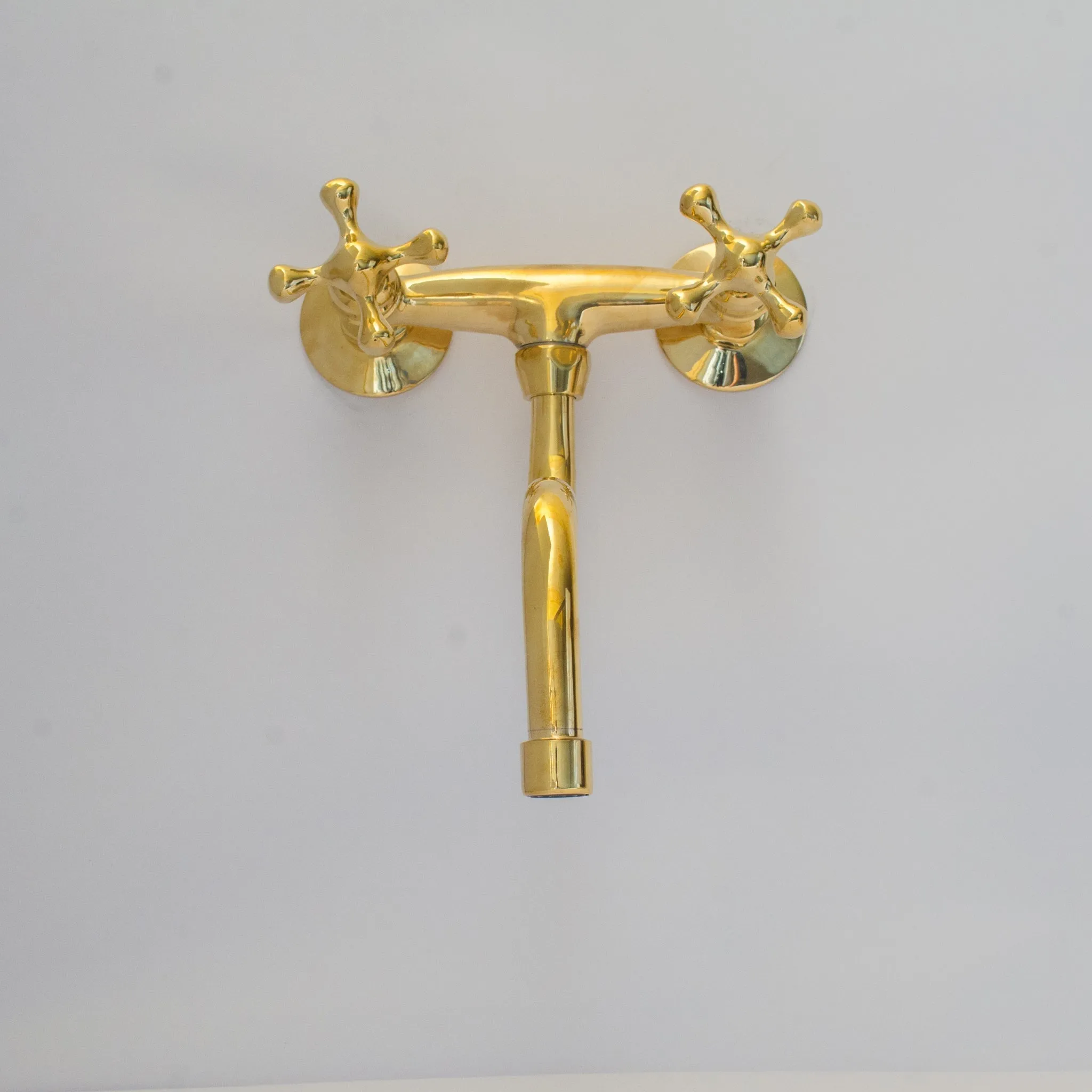 Antique Brass Kitchen Faucet - Wall Kitchen Faucet