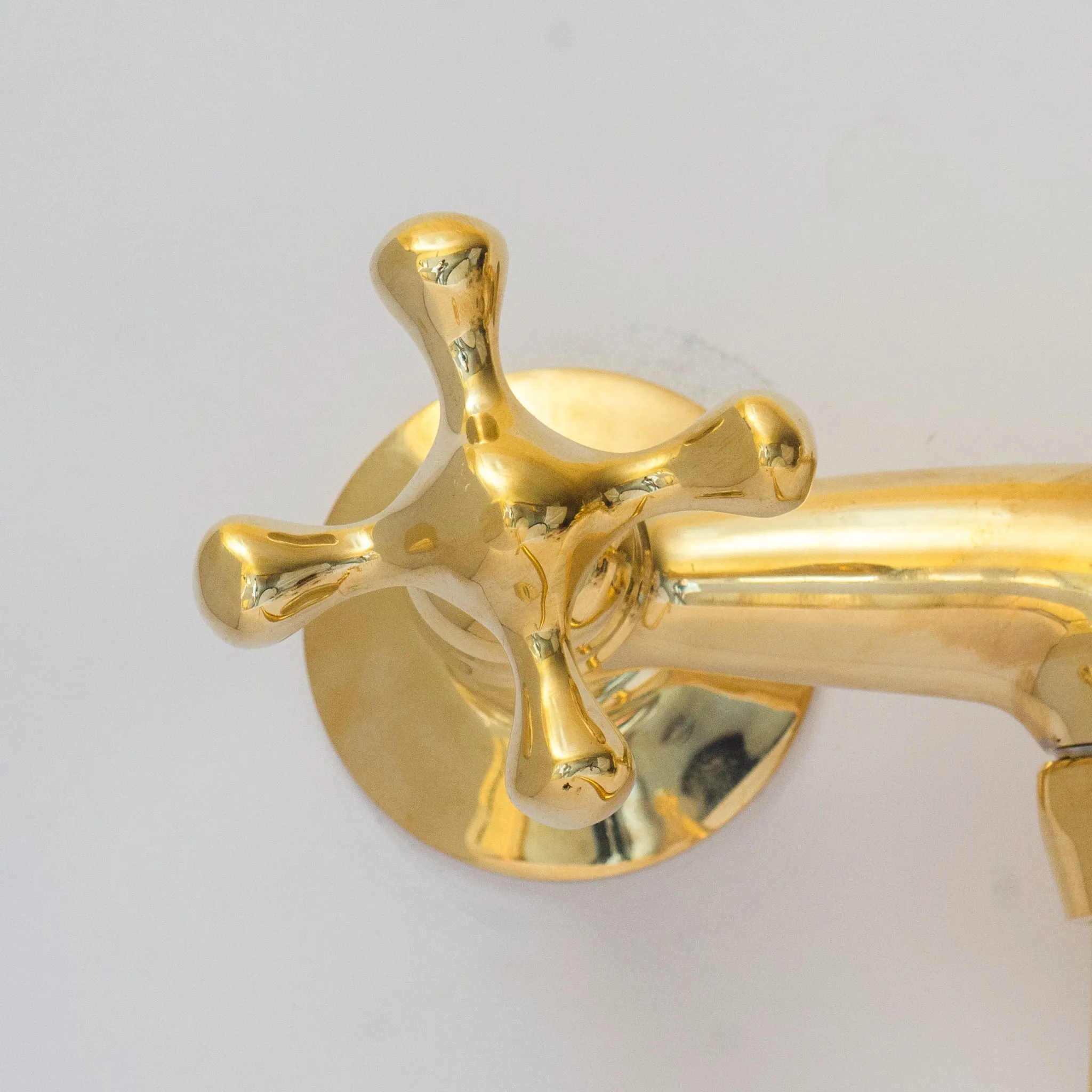 Antique Brass Kitchen Faucet - Wall Kitchen Faucet