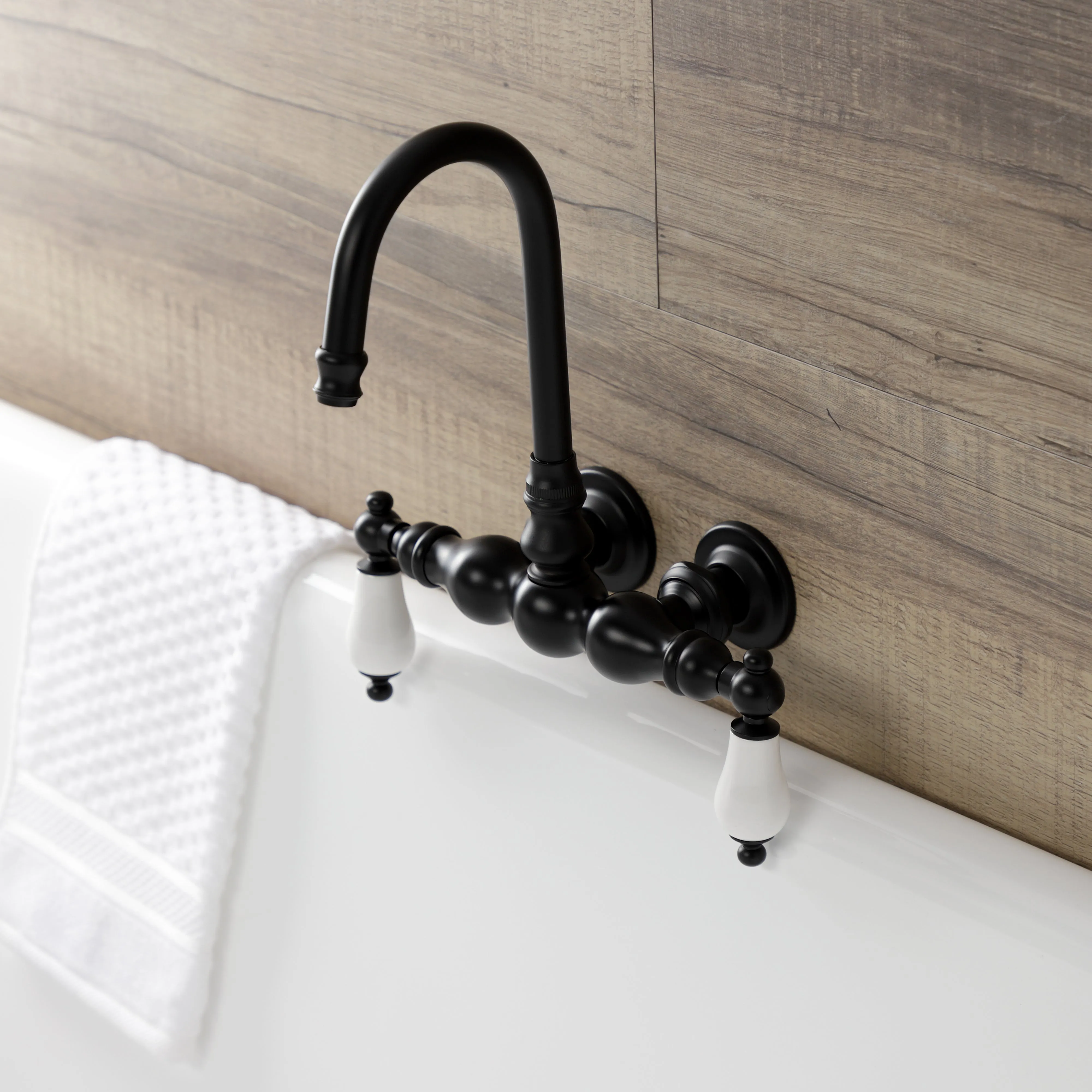 Aqua Vintage 3-3/8 Inch Wall Mount Tub Faucet