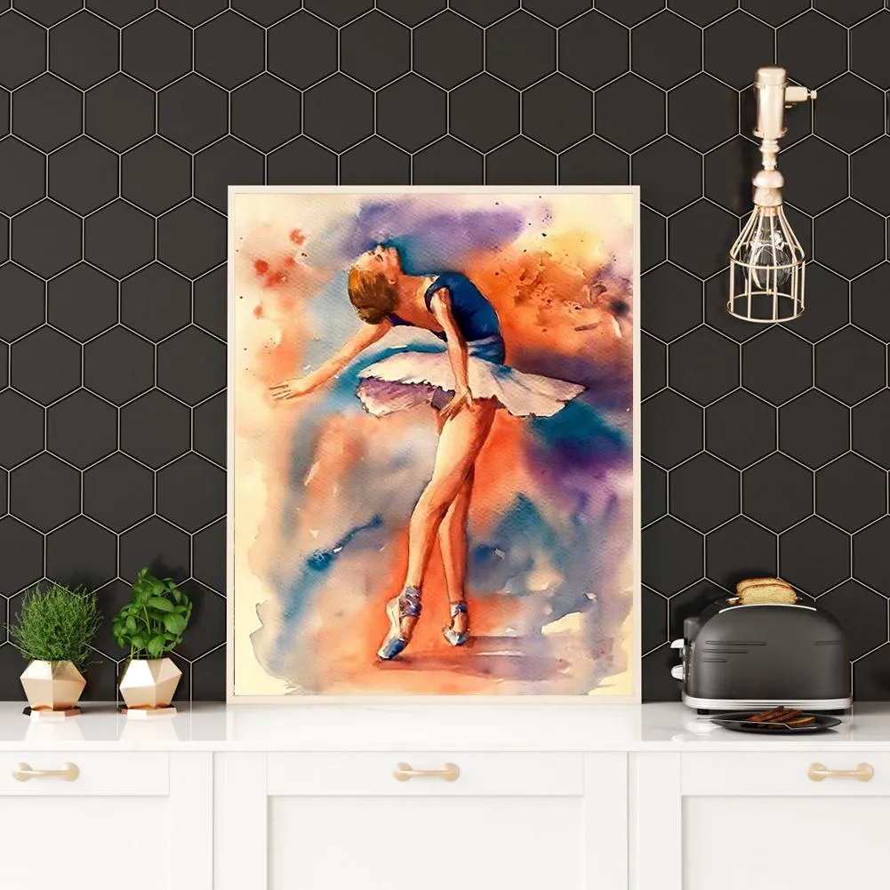 Ballet Girl - 5D DIY Round Drill Diamond Painting (Canvas 30x40cm/11.81x15.71in )