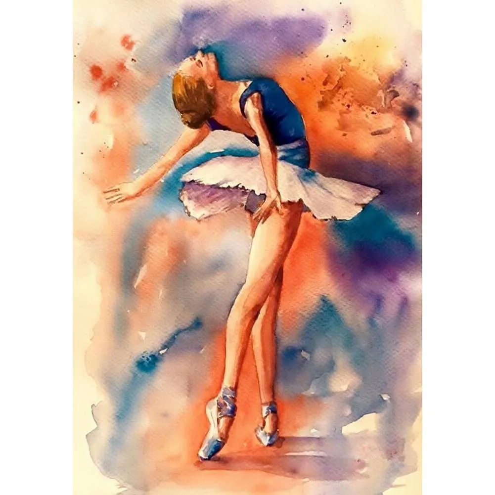 Ballet Girl - 5D DIY Round Drill Diamond Painting (Canvas 30x40cm/11.81x15.71in )