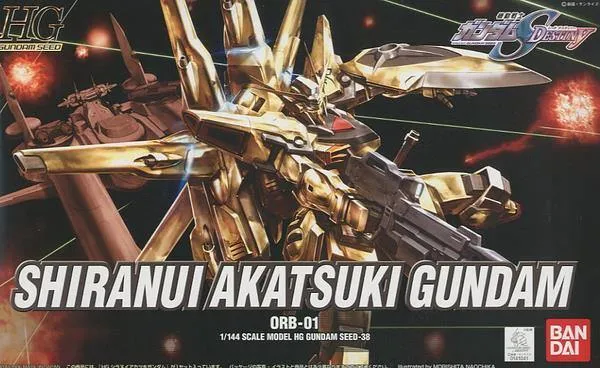 Bandai 38 Gold Shiranui Akatsuki Gundam Seed Destiny HG 1/144 Model Kit