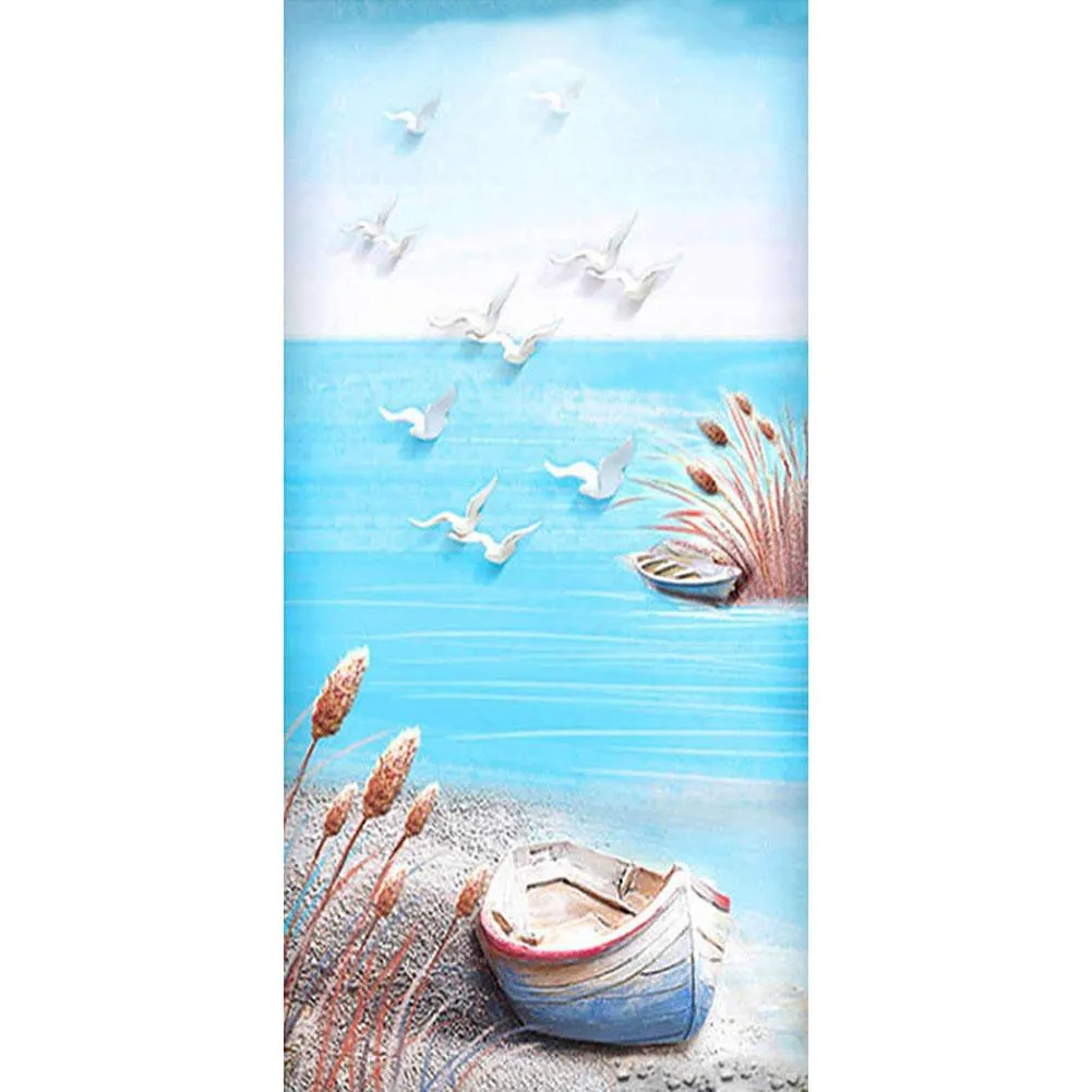 Beach - Full Round Diamond - 45x85CM