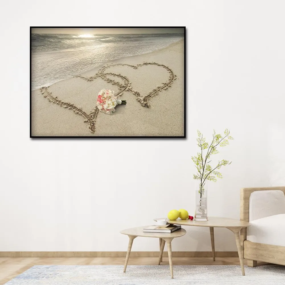 Beach Love - Full Round Diamond - 40x30cm