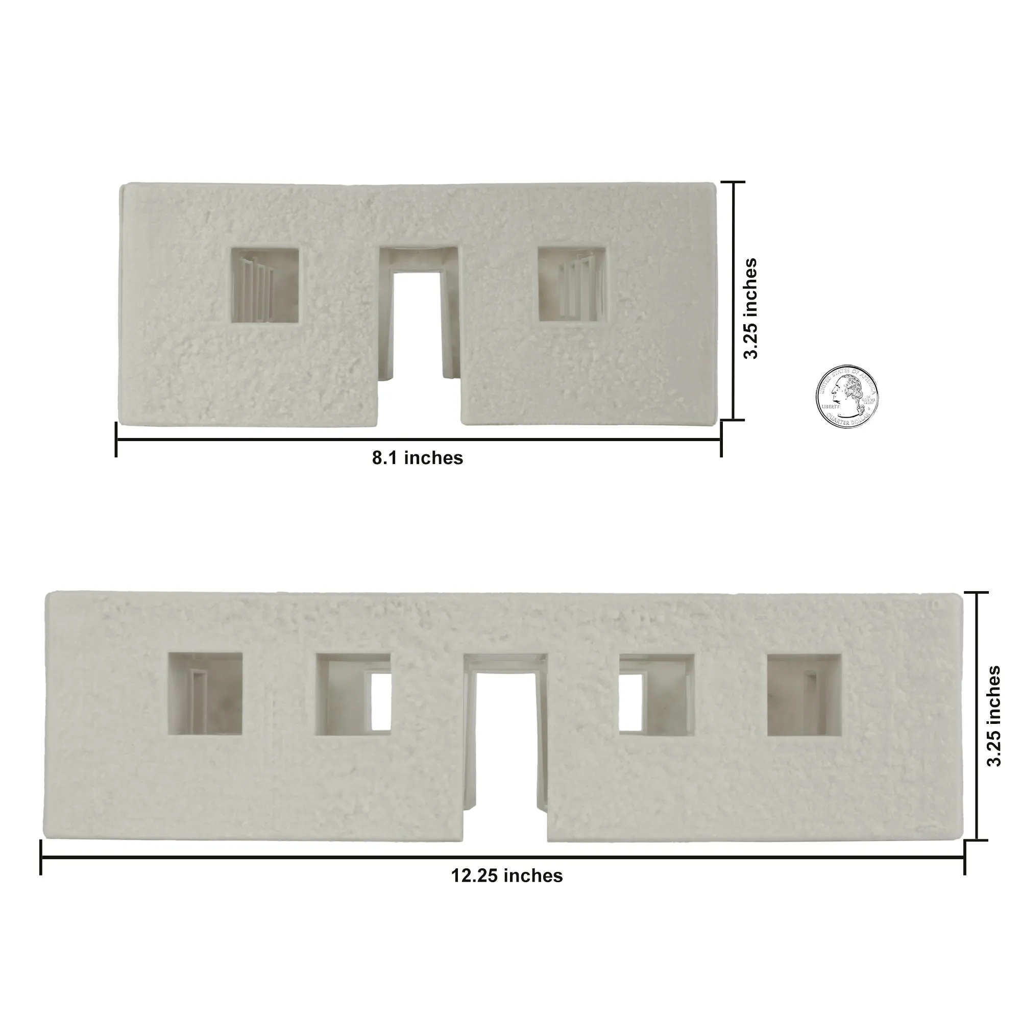 BMC WW2 Blockhouse Bunker Walls - Plastic Army Men Playset Building Accessory