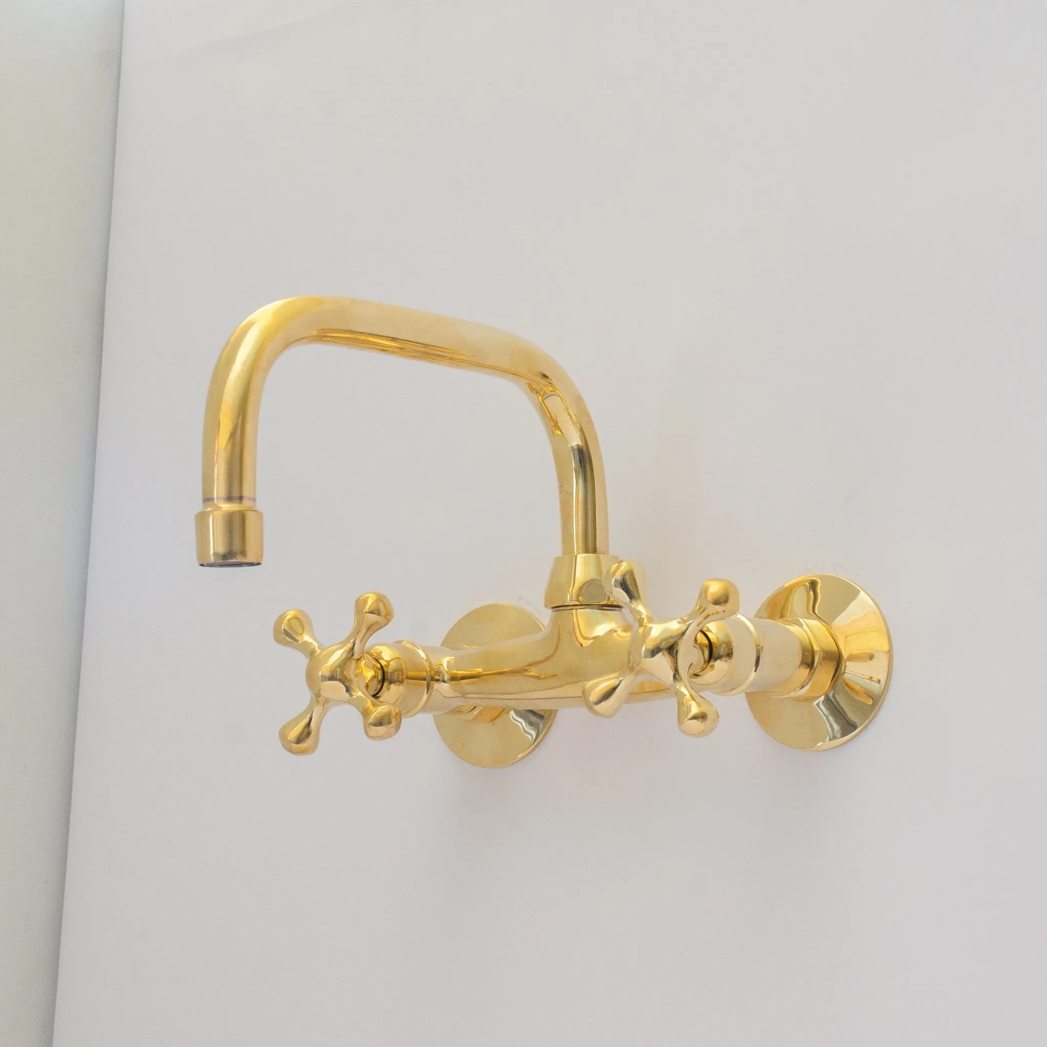 Brass Kitchen Faucet - Vintage Brass Kitchen Faucet