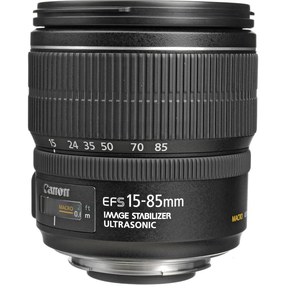 Canon EF-S 15-85mm f/3.5-5.6 is USM Lens for Canon EF-S Mount   Accessories (International Model with 2 Year Warranty)