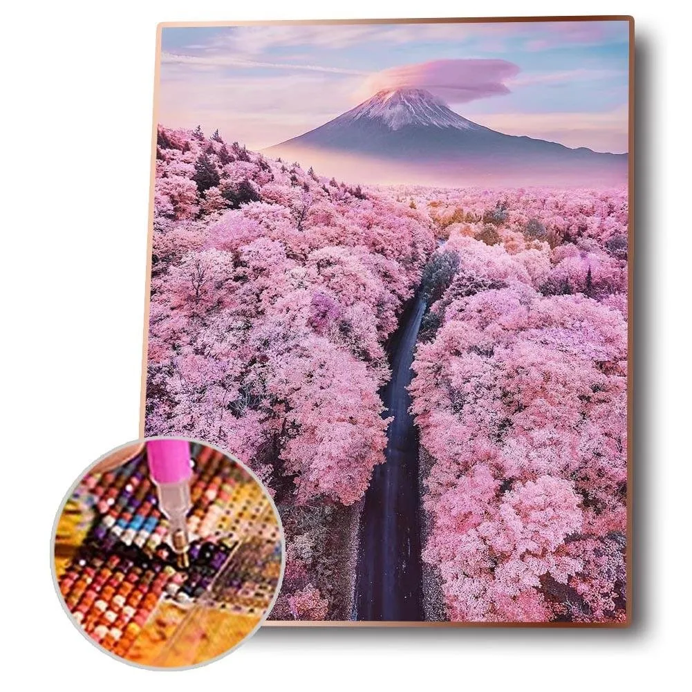 Cherry Blossom - Full Round Diamond - 30x40CM