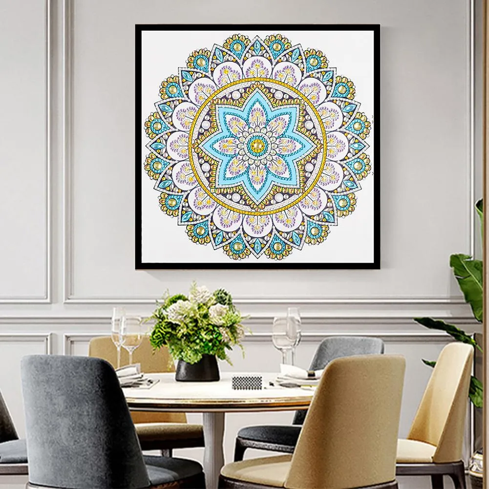 Color Mandala - 5D DIY Special Shaped Diamond Painting (Canvas 30x30cm/11.81x11.81in )