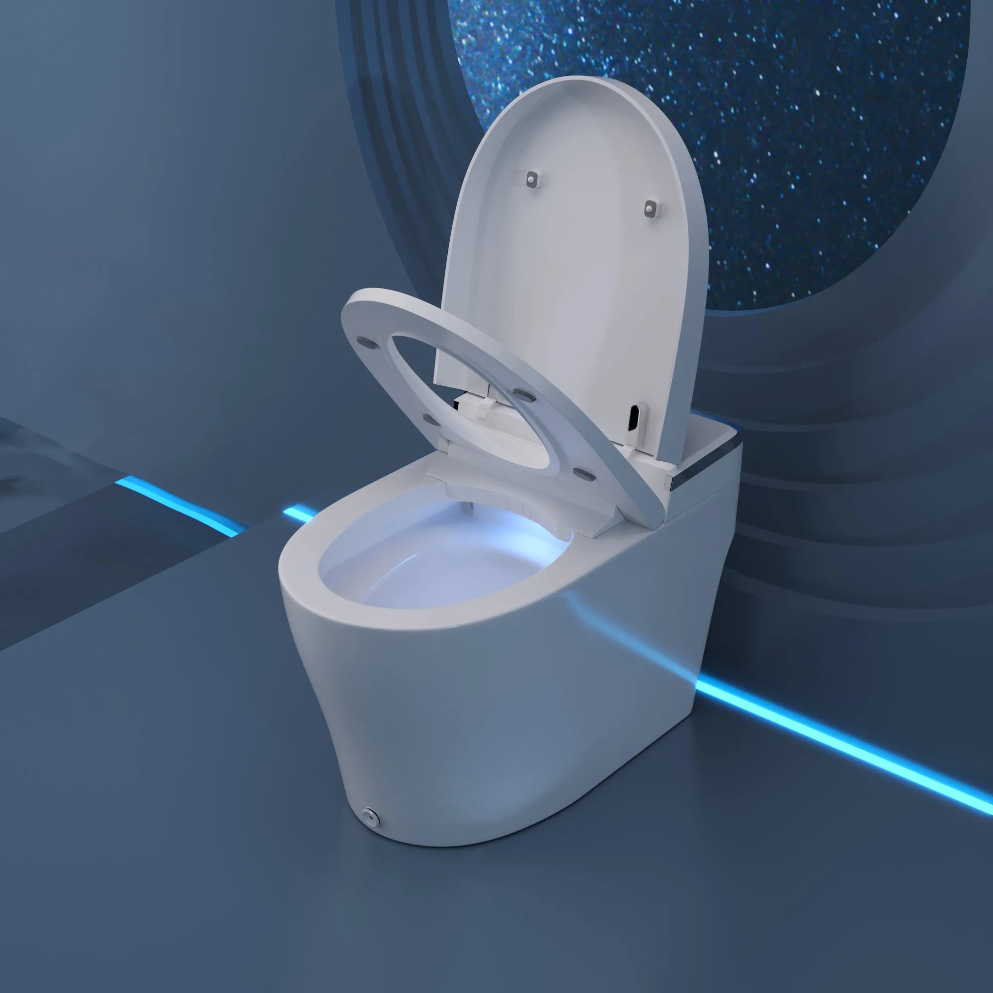 DeerValley DV-1S0029-V3 Smart Bidet Toilet, One-Piece Elongated Smart Toilet with Foot Kick Flush, Warm Wash (Seat Included)