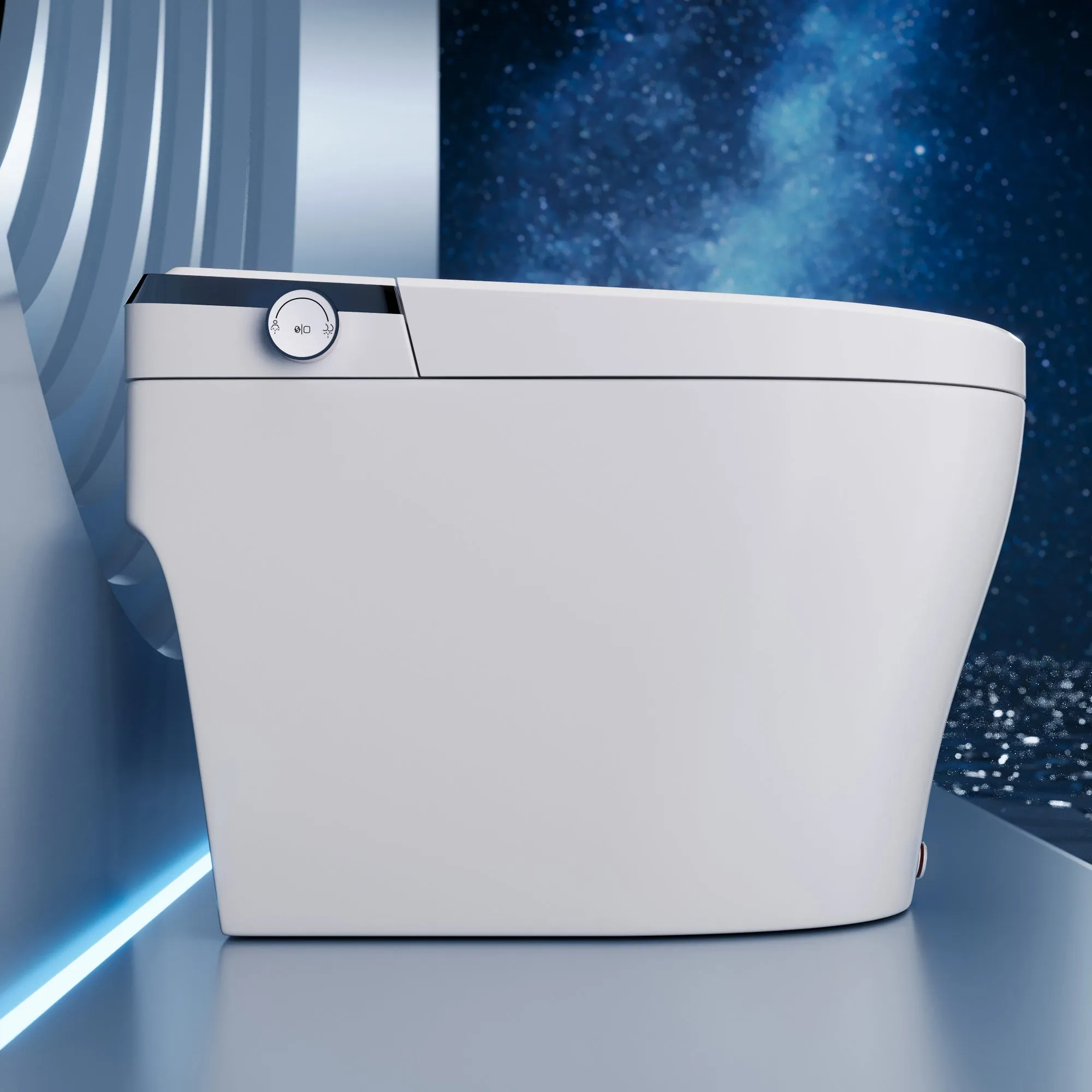 DeerValley DV-1S0029-V3 Smart Bidet Toilet, One-Piece Elongated Smart Toilet with Foot Kick Flush, Warm Wash (Seat Included)