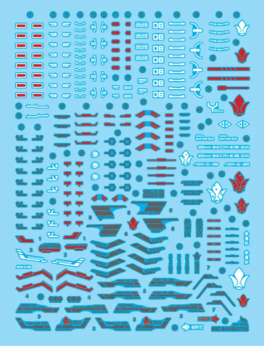 Delpi Water Decal For MG Barbatos