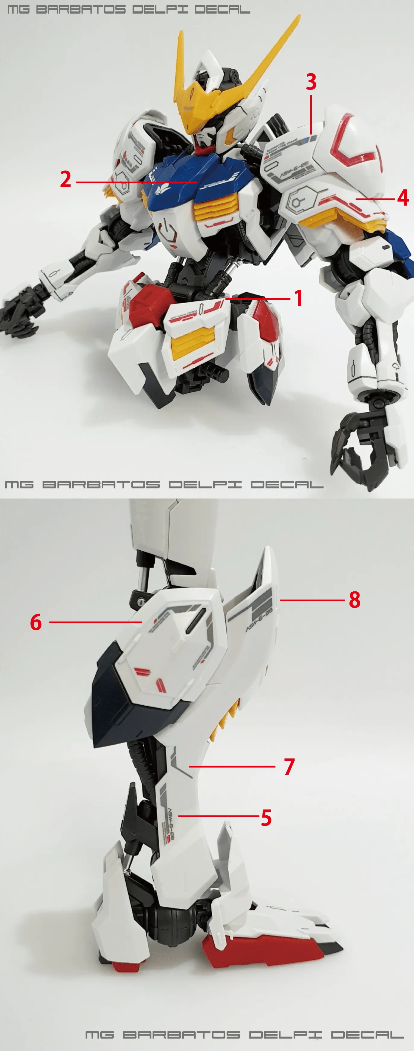 Delpi Water Decal For MG Barbatos