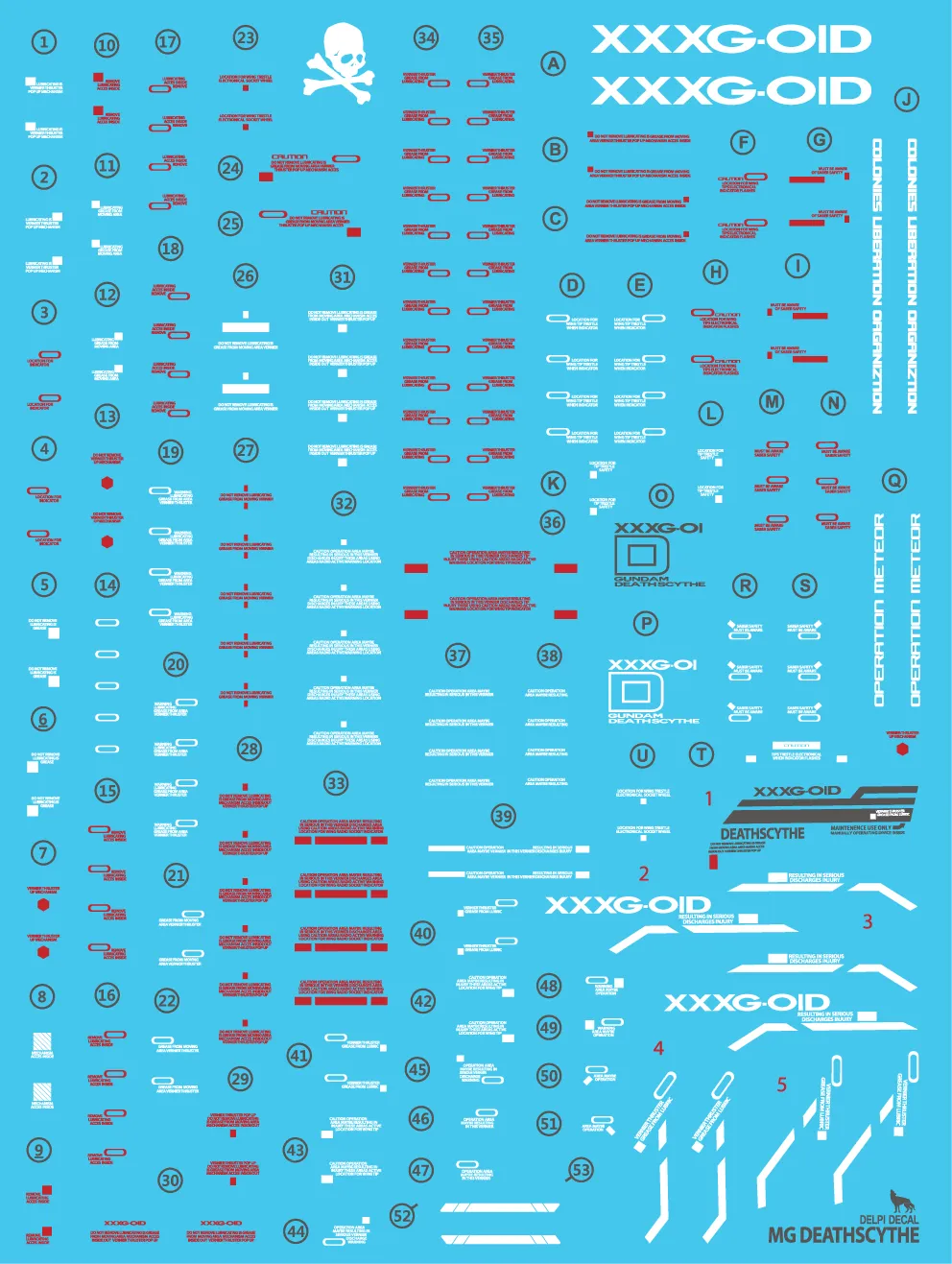 Delpi Water Decal For MG Deathscythe