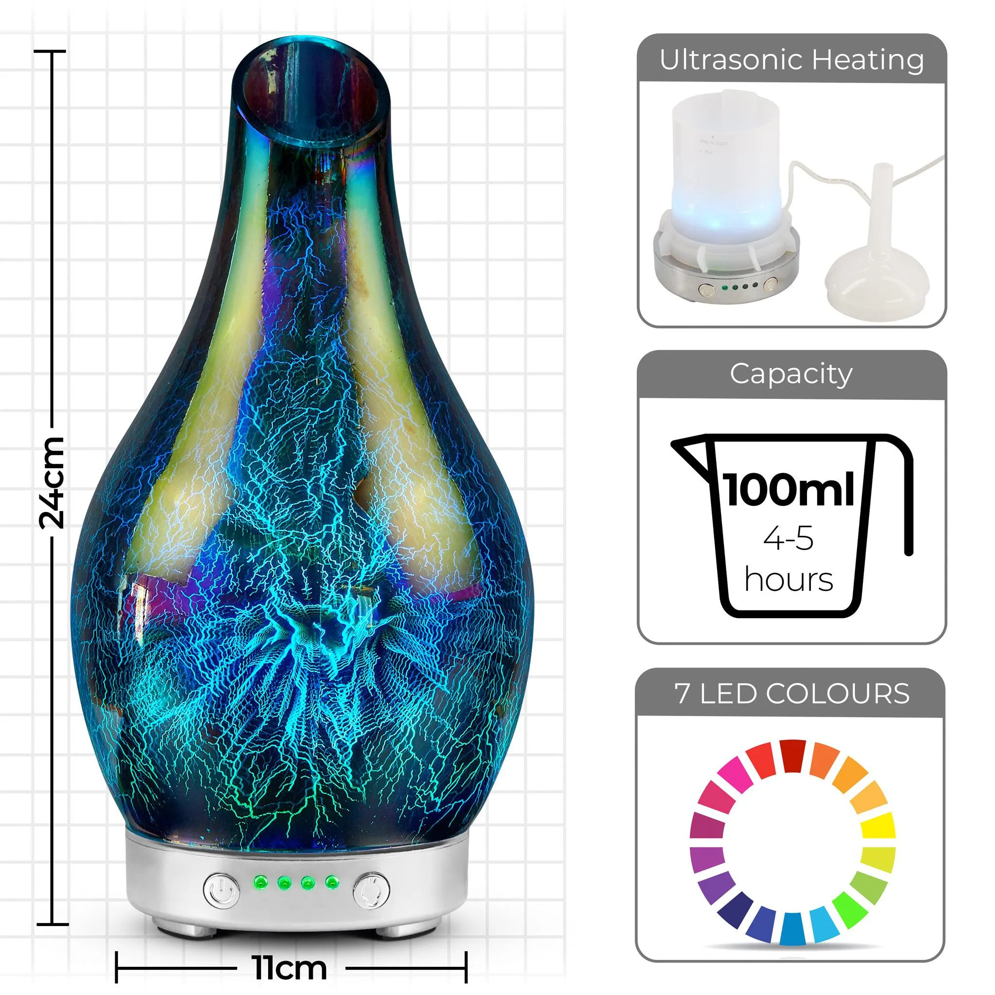 Desire Lightning Colour Changing Oil Diffuser Aroma Humidifier