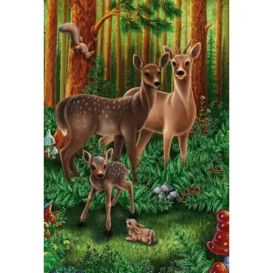 Fawn in Forest - Full Round Diamond - 30x40CM