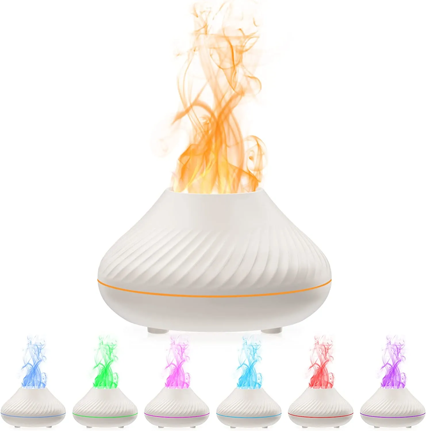 Flame Effect Air Humidifier 7 Colors Changing LED