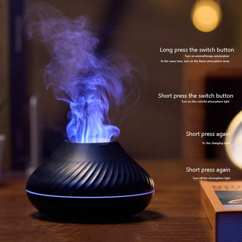 Flame Effect Air Humidifier 7 Colors Changing LED