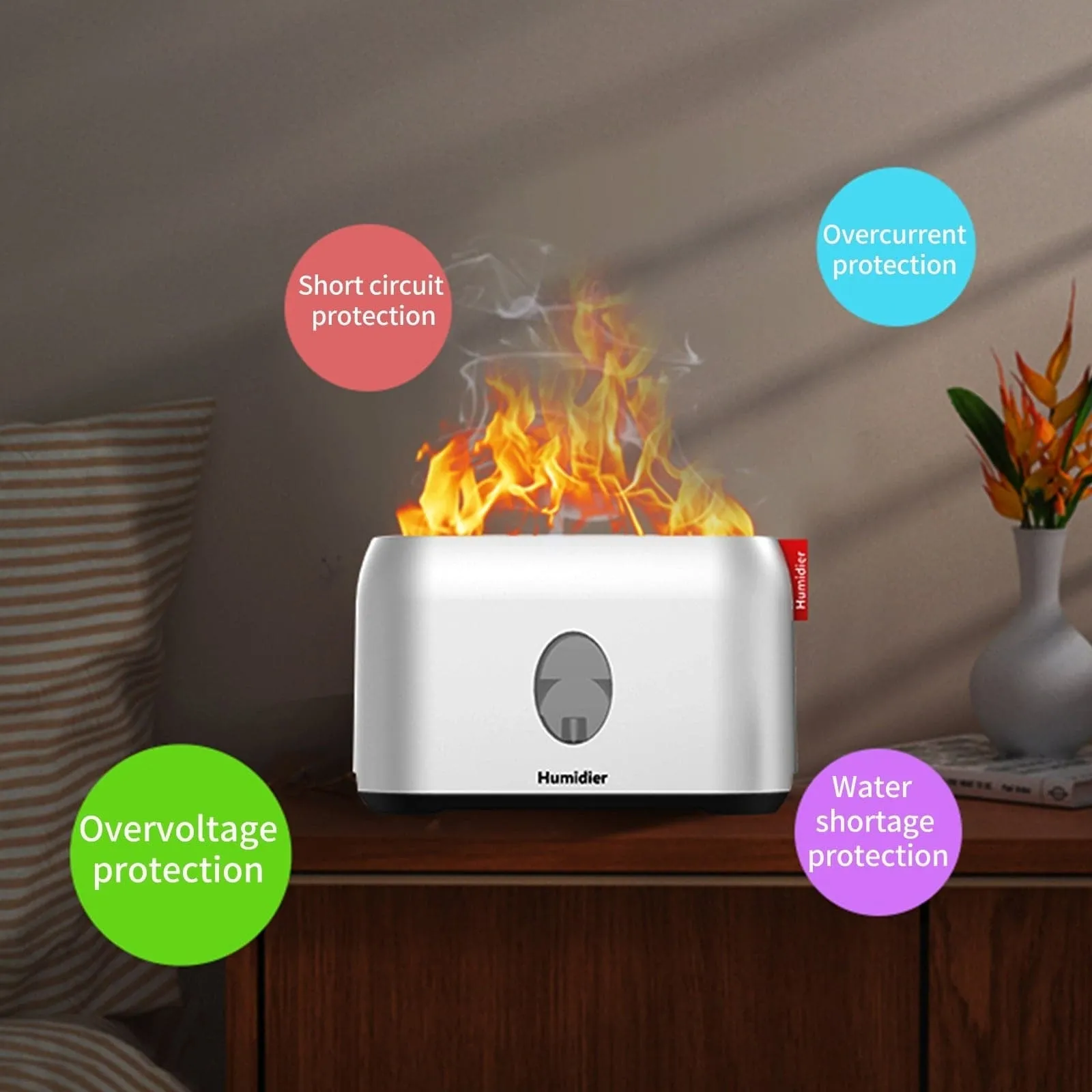 Flame Mist Humidifier with Remote Control (200ml)