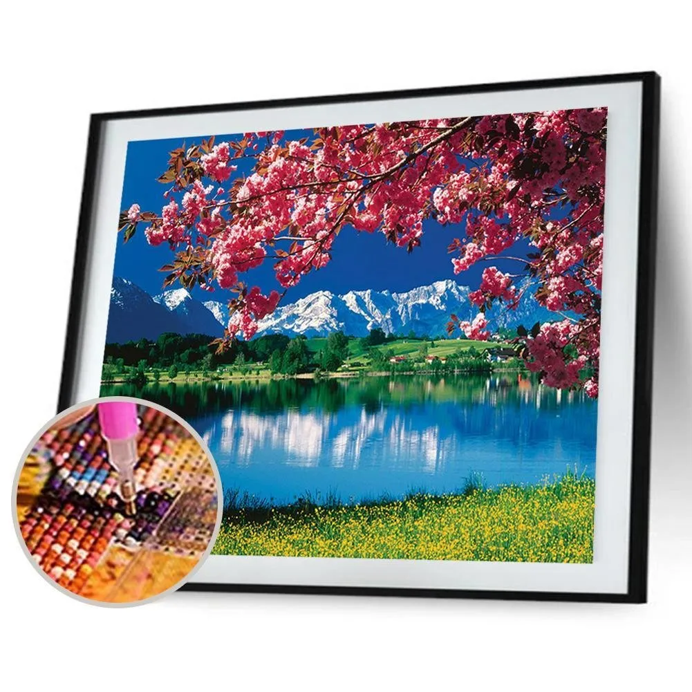 Flower Scenery - Full Diamond Painting - 40x30cm