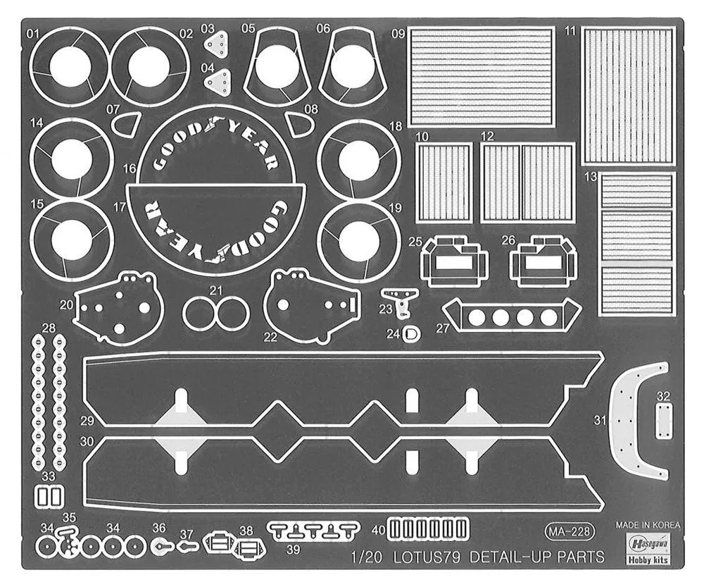 Hasegawa 52298 Lotus 79 1978 German GP Detail Up Version 1/20 Model Kit