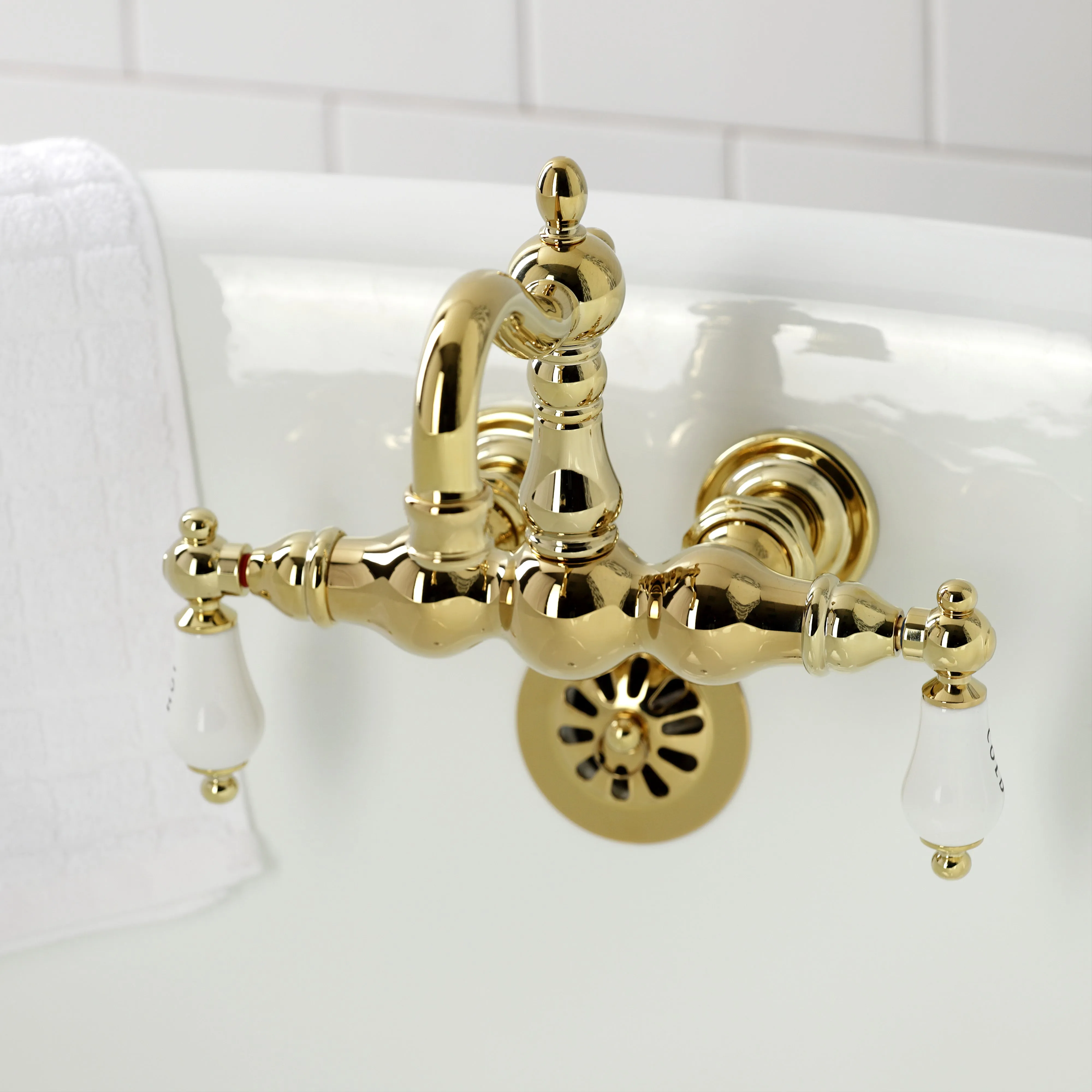 Heritage 3-3/8" Tub Wall Mount Clawfoot Tub Faucet