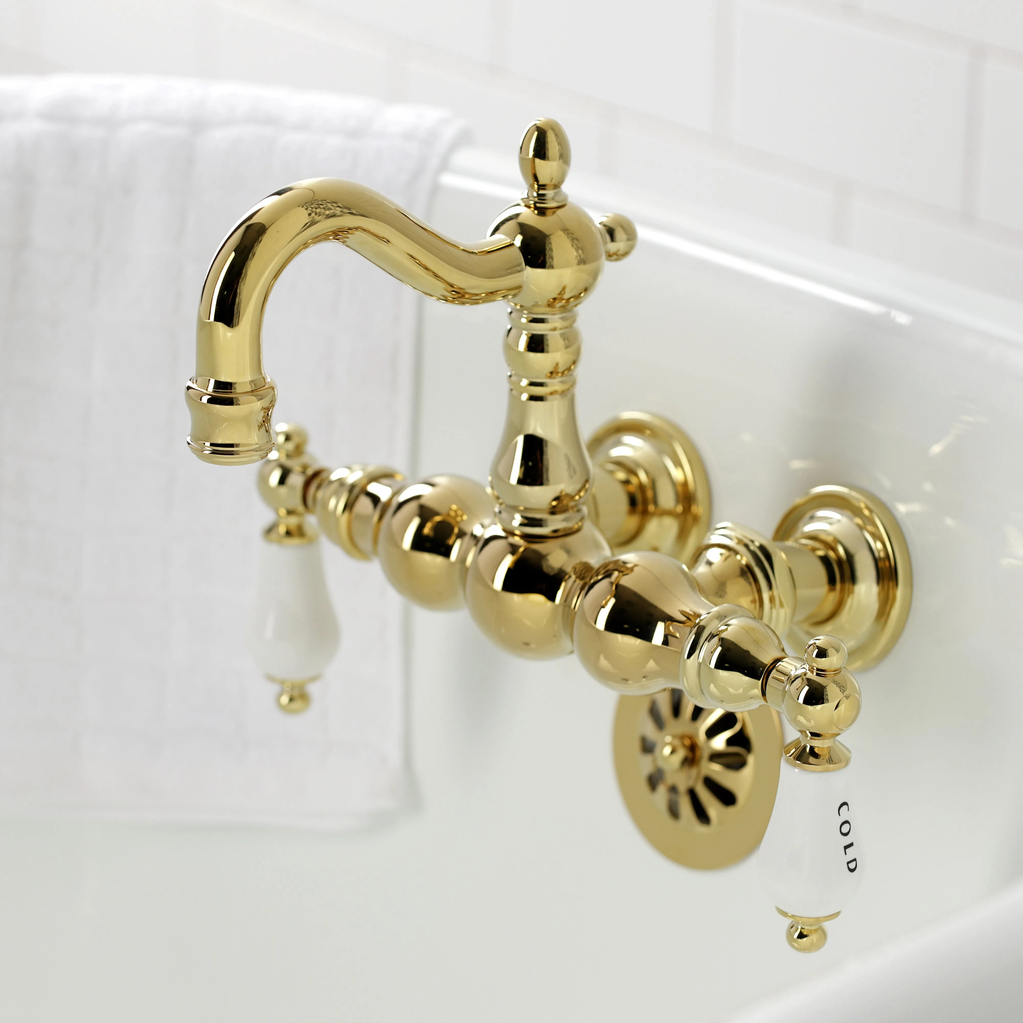 Heritage 3-3/8" Tub Wall Mount Clawfoot Tub Faucet