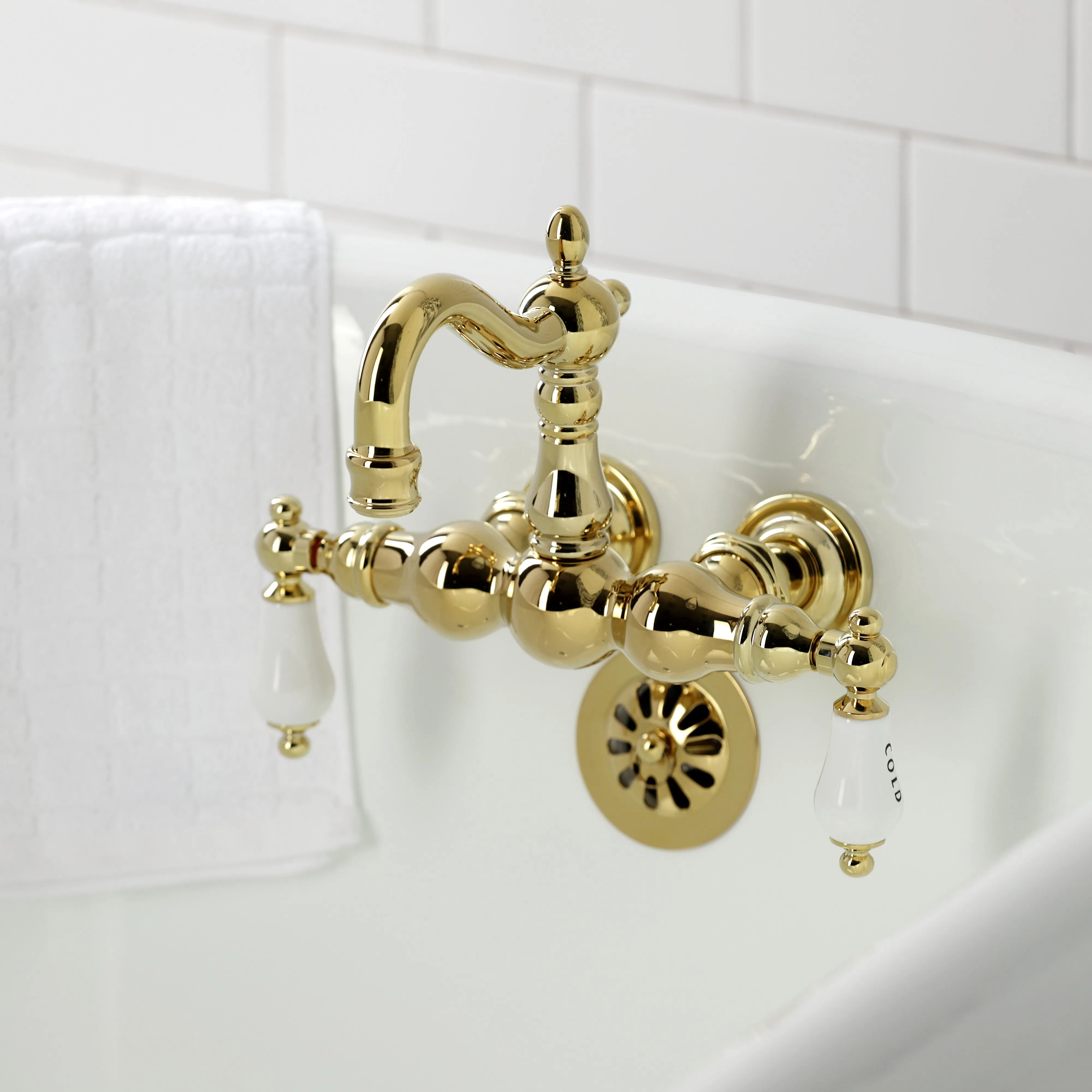 Heritage 3-3/8" Tub Wall Mount Clawfoot Tub Faucet