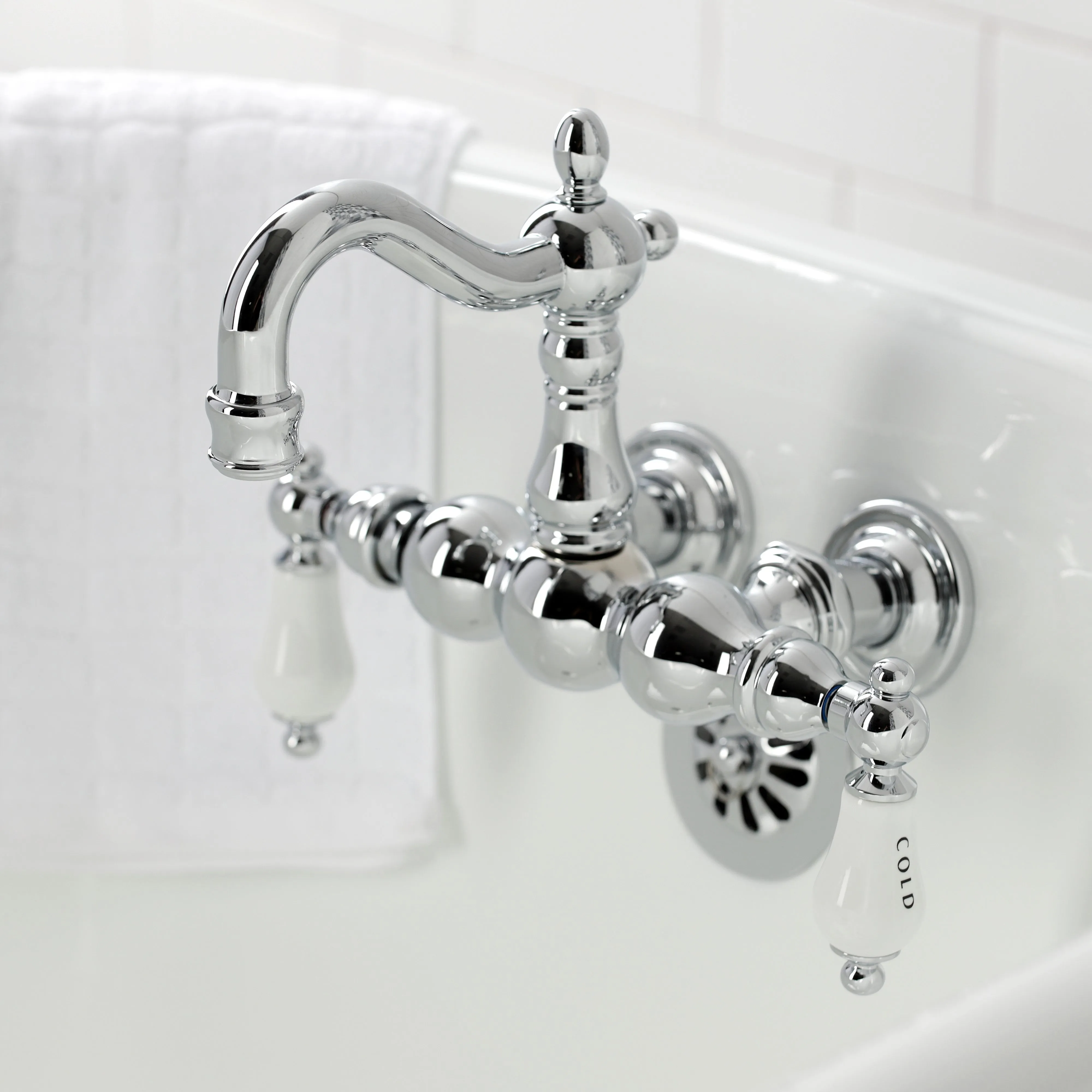 Heritage 3-3/8" Tub Wall Mount Clawfoot Tub Faucet