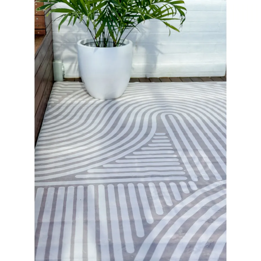 Kavi Beige Machine Washable Area Rug